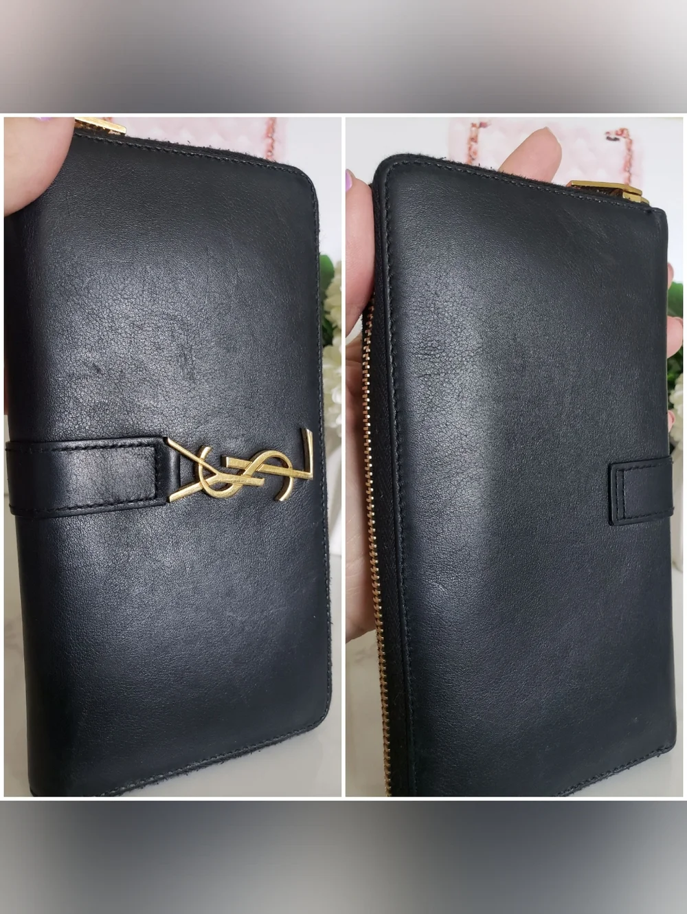 Authentic Pre-owned Yves Saint Laurent Zip Around Wallet - Picture 6 of 14